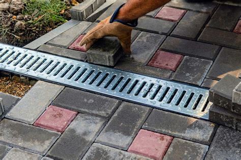 drainage channels for patio slabs